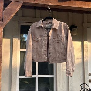 NEW Levi's CROP TRUCKER JACKET tan stonewash SOLD OUT ONLINE